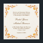 Carte de Faire-part de mariage de remplissage d'au<br><div class="desc">Le feuillage automne doux encadre votre ensemble de faire-part de mariage. Avec des teintes dorées pour créer cette sensation romantique,  c'est l'ensemble parfait pour votre mariage de automne.</div>