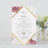 Carte de Faire-part de mariage de script géométriq (Debout devant)