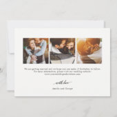 Carte de faire-part de mariage écriture moderne (Dos)