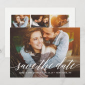 Carte de faire-part de mariage écriture moderne (Devant / Derrière)