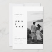Carte de faire-part de mariage Editorial Side Pane (Devant)
