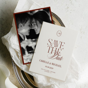 Carte de Faire-Part de Mariage Élégante en Terraco