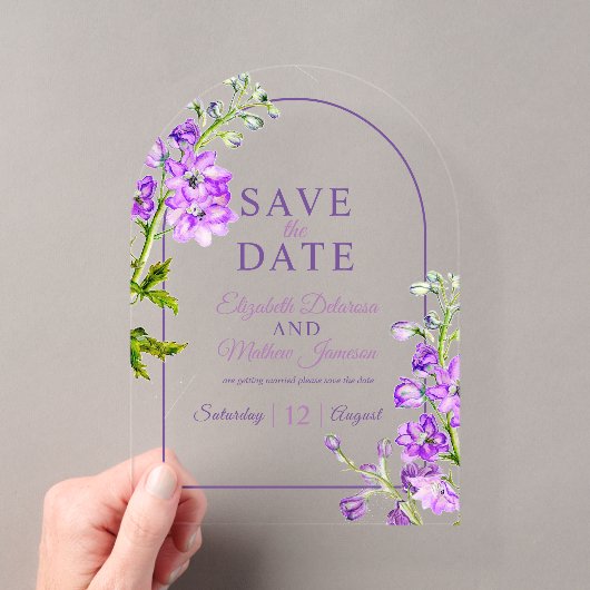 Carte de faire-part de mariage en acrylique avec d (In situ (ordinateur de poche))