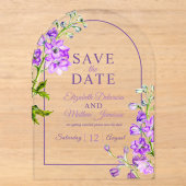 Carte de faire-part de mariage en acrylique avec d (Recto)