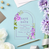 Carte de faire-part de mariage en acrylique avec d (Insitu (Mariage))