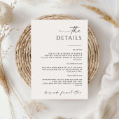 Carte de Faire-part de mariage et de détails minim