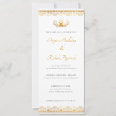 Carte de Faire-part de mariage ethnique indienne G (Devant)