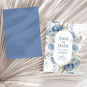 Carte de Faire-Part de Mariage Fleur d'Hydrange Bl