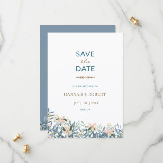 Carte de Faire-Part de Mariage Fleur Sauvage Moder