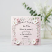 Carte de faire-part de mariage florale (Debout devant)