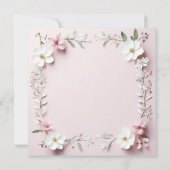 Carte de faire-part de mariage florale (Dos)