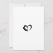 Carte de Faire-part de mariage florale noire virtu (Dos)