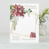 Carte de Faire-part de mariage florale Stargazer (Debout devant)