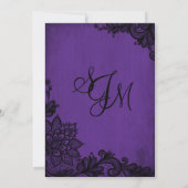 Carte de Faire-part de mariage gothique à dentelle (Dos)