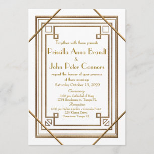 Carte de faire-part de mariage, grand Gatsby,