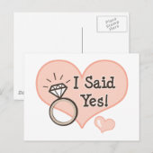 Carte de faire-part de mariage J'ai dit oui (Devant / Derrière)