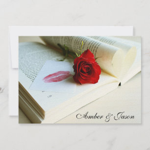 Carte de faire-part de mariage "Livre d'amour"