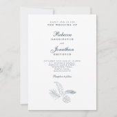 Carte de Faire-part de mariage minimale de la mari (Devant)