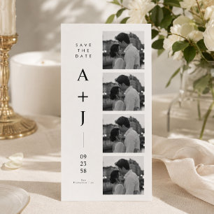 Carte de faire-part de mariage minimaliste à initi