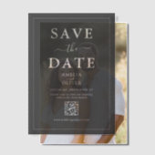 Carte de faire-part de mariage moderne avec code Q (Décalage (Couple))