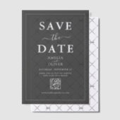 Carte de faire-part de mariage moderne avec code Q (Décalage (Invitation))