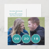 Carte de faire-part de mariage moderne avec des ce (Devant / Derrière)