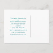 Carte de faire-part de mariage moderne avec des ce (Dos)