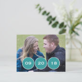 Carte de faire-part de mariage moderne avec des ce (Debout devant)