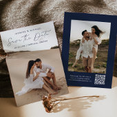 Carte de faire-part de mariage moderne avec QR Cod