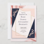 Carte de Faire-part de mariage modifiable Floral r (Dos)