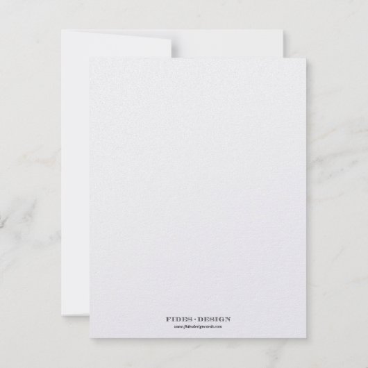 Carte de faire-part de mariage monogramme de bordu (Dos)