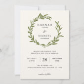 Carte de Faire-part de mariage Olive Wreath | Ivoi (Devant)