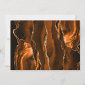 Carte de Faire-Part de Mariage Orange Brûlé Agate  (Dos)