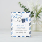 Carte de faire-part de mariage par avion nautique (Debout devant)