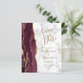 Carte de faire-part de mariage pas chère en marbre (Debout devant)