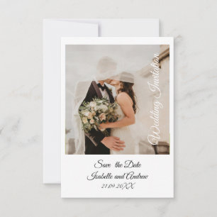 Carte de faire-part de mariage personnalisée avec