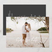 Carte de faire-part de mariage Photo Save The Date (Devant / Derrière)