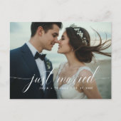 Carte de faire-part de mariage pliée 'Just Married (Devant)