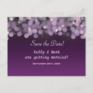 Carte de faire-part de mariage Purple Sky Lights S
