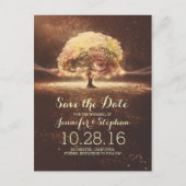 Carte de faire-part de mariage romantique avec gui (Devant)