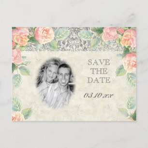 Carte de faire-part de mariage Rose anglaise et ar