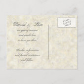 Carte de faire-part de mariage Rose anglaise et ar (Dos)