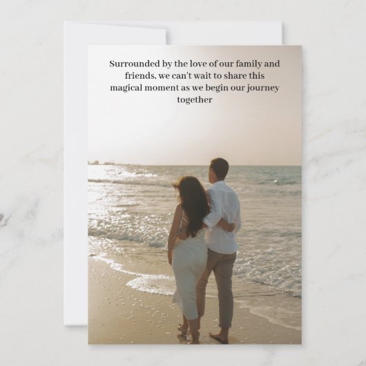 Carte de Faire-Part de Mariage Rustique à l'Intéri (Dos)