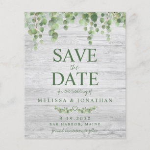Carte de faire-part de mariage rustique à petit bu