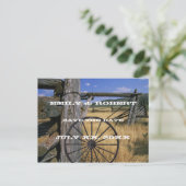 Carte de faire-part de mariage rustique de campagn (Debout devant)