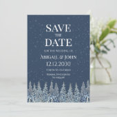 Carte de Faire-Part de Mariage Rustique en Forêt d (Debout devant)