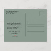 Carte de faire-part de mariage 'Save the Date' (Dos)