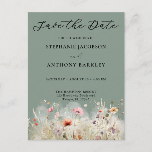 Carte de faire-part de mariage 'Save the Date' (Devant)