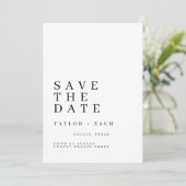 Carte de faire-part de mariage simple et épurée po (Debout devant)