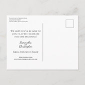 Carte de faire-part de mariage simple et minimalis (Dos)